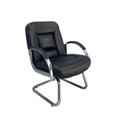 Cadeira Diretor Luxuosa Base Fixa Fixos Linha Firenze Preto