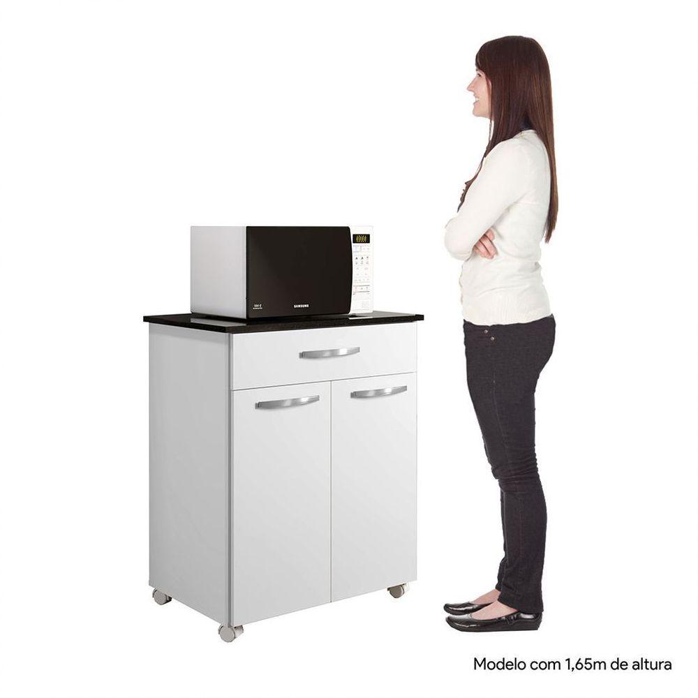 Balcão De Cozinha 2 Portas 1 Gaveta Girassol Kaiki Móveis Branco - 3