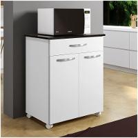 Balcão De Cozinha 2 Portas 1 Gaveta Girassol Kaiki Móveis Branco