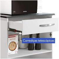 Balcão De Cozinha 2 Portas 1 Gaveta Girassol Kaiki Móveis Branco - 9