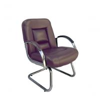 Cadeira Diretor Luxuosa Base Fixa Fixos Linha Firenze Marrom - 1