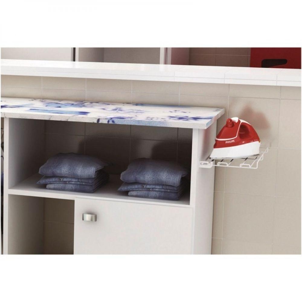 Balcão com Tábua de Passar 01 Porta Branco Tecno Mobili - 4