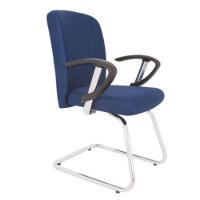 Cadeira Diretor Luxuosa com Base S Cromado Linha Alpha Azul - 3