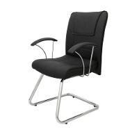 Cadeira Diretor Ergonômica Base Fixa Linha Vivara Preto.