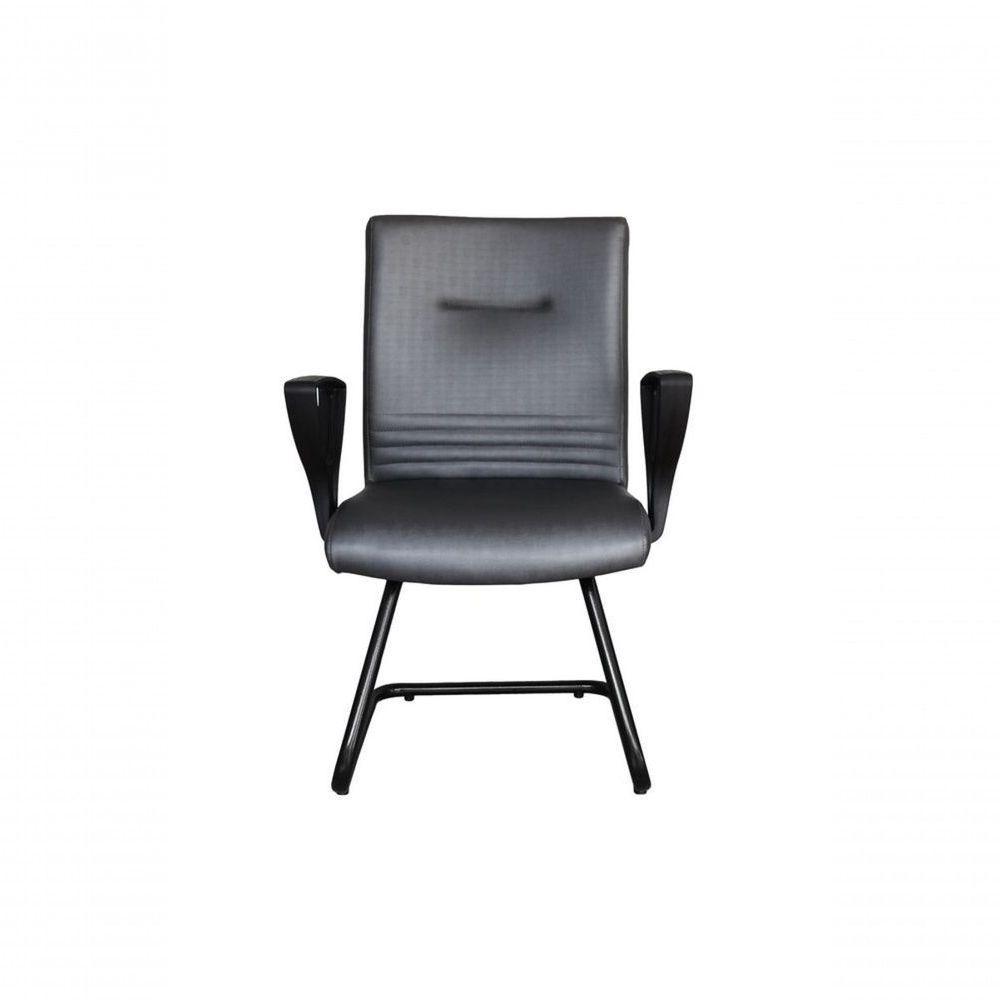 Cadeira Diretor Fixa em S com Braços Linha Corinto Preto - 3