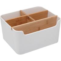 Anetto Porta Talheres 10X18X15Cm Plástico Branco Com 5 Divisoes - 1