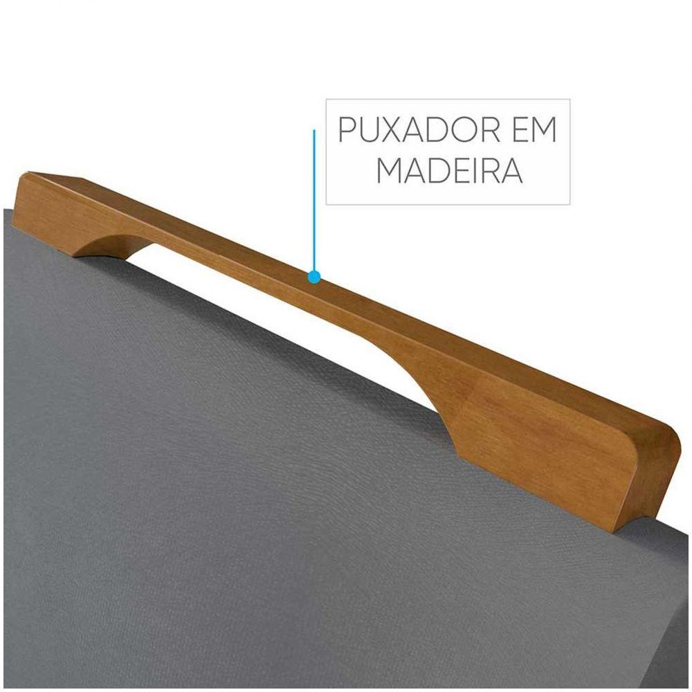 Conjunto Sala De Jantar Mesa 4 Cadeiras Esmeralda - Móveis Mix Marrom Acinzentado - 2