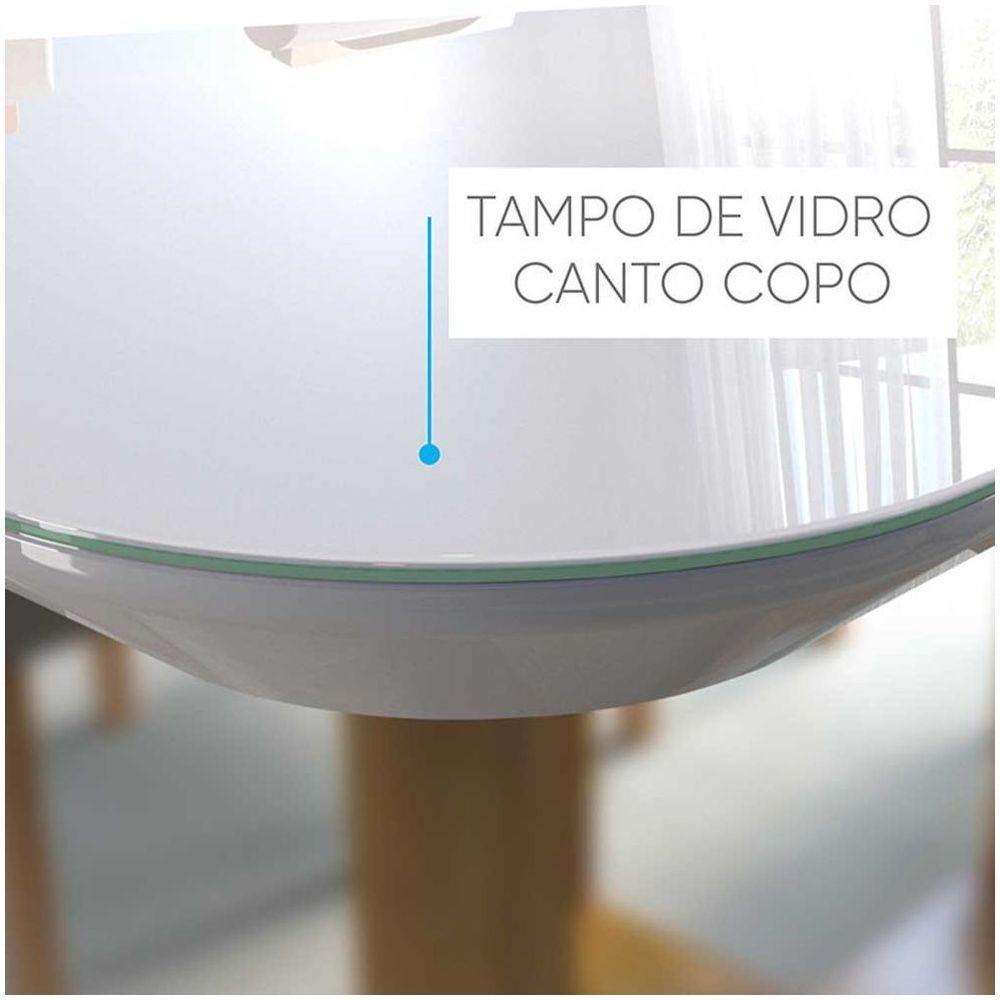 Conjunto Sala De Jantar Mesa 4 Cadeiras Esmeralda - Móveis Mix Marrom Acinzentado - 3