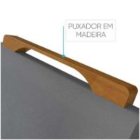 Conjunto Sala De Jantar Mesa 4 Cadeiras Esmeralda - Móveis Mix Marrom Acinzentado