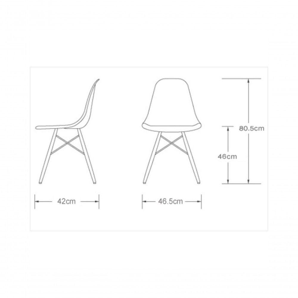 Escrivaninha Porto Preto 90cm e Cadeira Eiffel Charles Eames Preto - 2