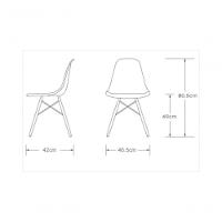 Escrivaninha Porto Preto 90cm e Cadeira Eiffel Charles Eames Preto - 2