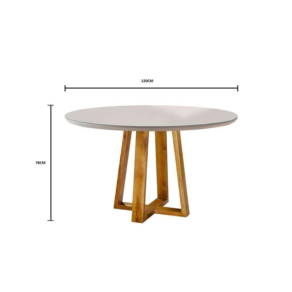 Conjunto Sala De Jantar 4 Lugares Mesa Redonda e 4 Cadeiras - 3