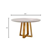 Conjunto Sala De Jantar 4 Lugares Mesa Redonda e 4 Cadeiras - 5