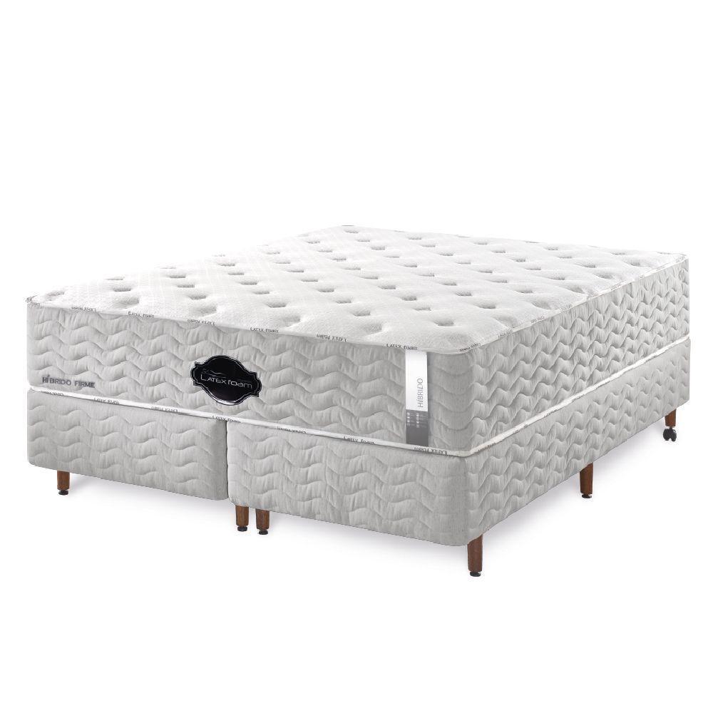 Colchão De Látex Híbrido Firme Box Solteiro King 96x203cm - 1