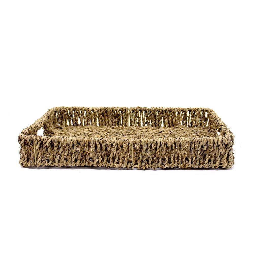 Bandeja De Palha Retangular 6x36x38 Cm - 6