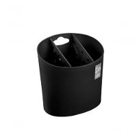 Escorredor De Talheres Oval Basic 13,8 X 10,5 X 14,4 Cm Preto Coza - 1