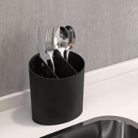 Escorredor De Talheres Oval Basic 13,8 X 10,5 X 14,4 Cm Preto Coza - 2