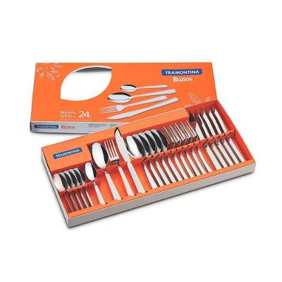 Conj. Talheres Búzios Tramontina 24 Pçs Cabos Feito Aço Inox
