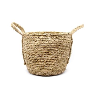 Cesta De Fibra Natural Seagrass 24,5x31x33 Cm