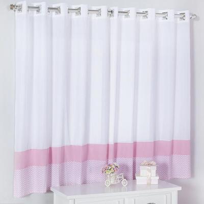 Cortina 2,70x1,50m Varão Simples Menina Sonho Encantado Rosa