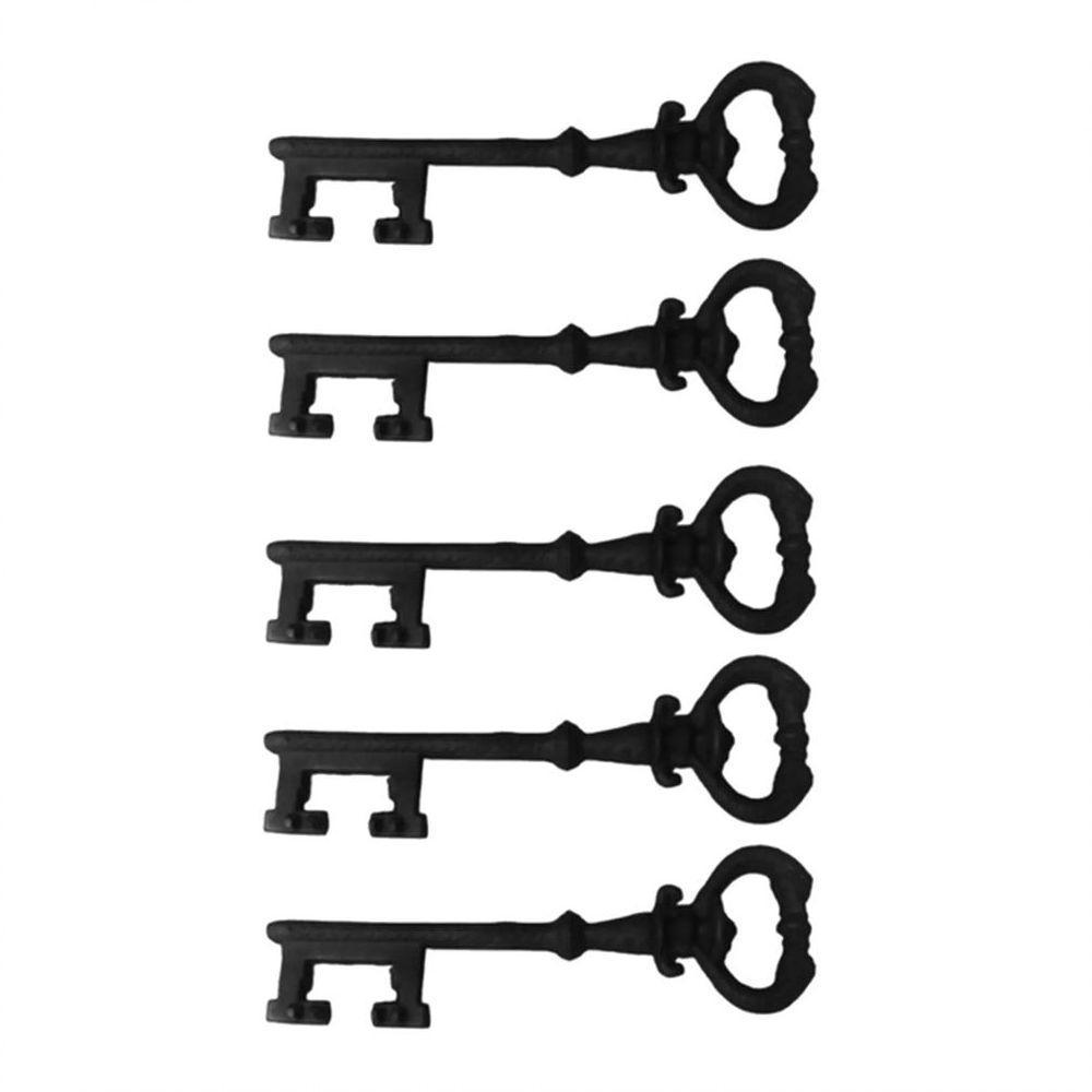 Kit 5 Chaves Decorativas Rústica Enfeite Em Ferro Nº 04 33cm - 1