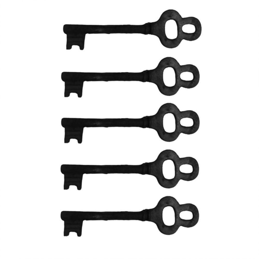 Kit 5 Chaves Decorativas Rústica Enfeite Em Ferro Nº 01 26cm - 1