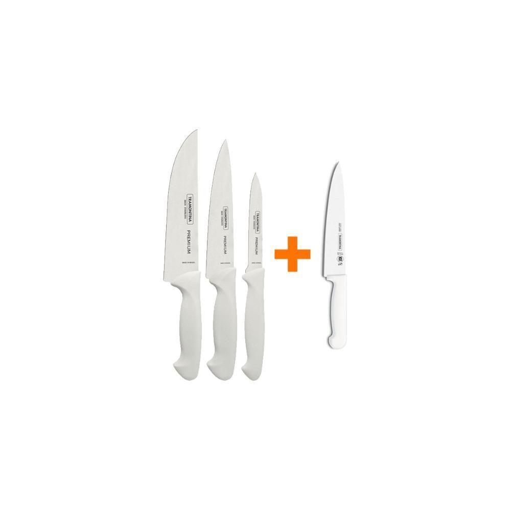 Kit - Faqueiro Premium 3 Peças + 1 Faca De Carne Profissional 6 Pol - Tramontina - 1