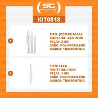 Kit - Faqueiro Premium 3 Peças + 1 Faca De Carne Profissional 6 Pol - Tramontina - 2
