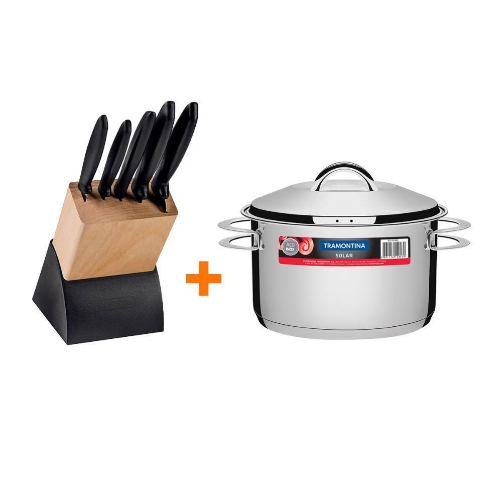 Kit - Faqueiro Plenus 6 Peças + 1 Panela Inox Solar 6,1 Lts Solar Pit2 - Tramontina - 1