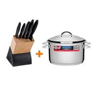 Kit - Faqueiro Plenus 6 Peças + 1 Panela Inox Solar 6,1 Lts Solar Pit2 - Tramontina - 1