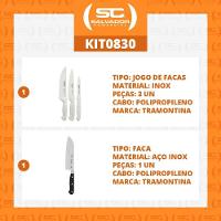 Kit - Faqueiro Premium 3 Peças + 1 Faca Profissional Century Santoku 7 Pol - Tramontina - 2