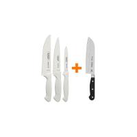 Kit - Faqueiro Premium 3 Peças + 1 Faca Profissional Century Santoku 7 Pol - Tramontina - 7