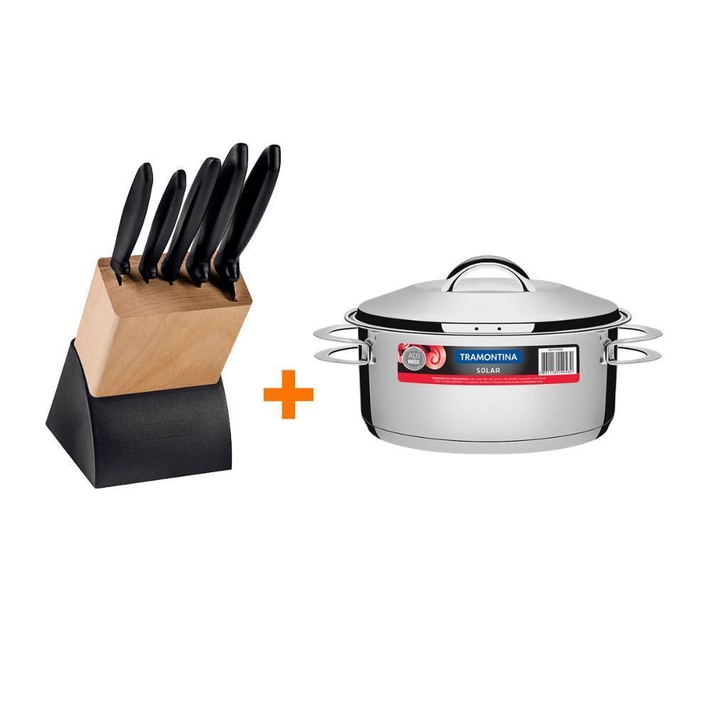 Kit - Faqueiro Plenus 6 Peças + 1 Panela Inox Solar 4,7 Lts Solar Pit1 - Tramontina - 1