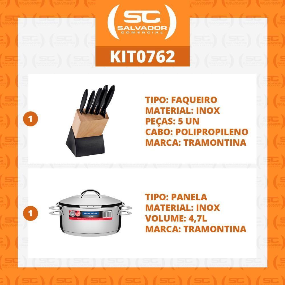 Kit - Faqueiro Plenus 6 Peças + 1 Panela Inox Solar 4,7 Lts Solar Pit1 - Tramontina - 3