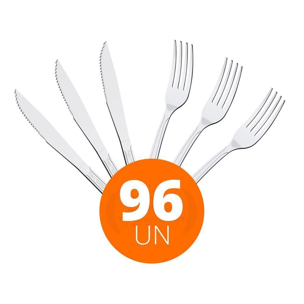Kit - Jogo De Faca E Garfo Buzios 96 Peças Em Aço Inox Ibag - Tramontina - 3