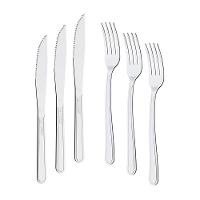 Kit - Jogo De Faca E Garfo Buzios 96 Peças Em Aço Inox Ibag - Tramontina - 1