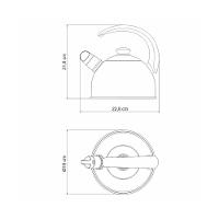 Kit - Faqueiro Premium 3 Peças + 1 Chaleira Em Aço Inox 2,1l Com Apito - Tramontina
