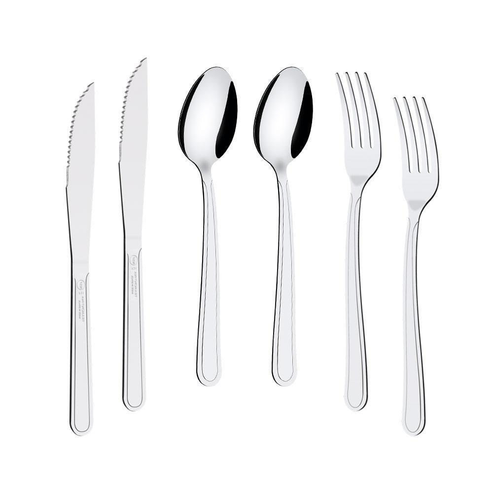 Kit - Jogo De Facas, Garfos E Colheres Búzios 180 Peças Em Aço Inox Ibag - Tramontina - 1