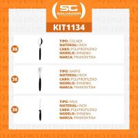 Kit - Jogo De Facas, Garfos E Colheres Ipanema 108 Peças Em Aço Inox Cabo Preto Ptop - Tramontina - 2