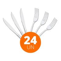 Kit - Jogo De Faca E Garfo Buzios 24 Peças Em Aço Inox Ibag - Tramontina - 2