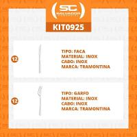 Kit - Jogo De Faca E Garfo Buzios 24 Peças Em Aço Inox Ibag - Tramontina - 3