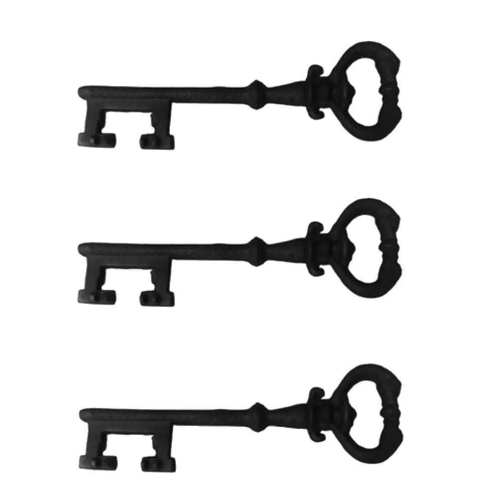 Kit 3 Chaves Decorativas Rústica Enfeite Em Ferro Nº 04 33Cm. - 1