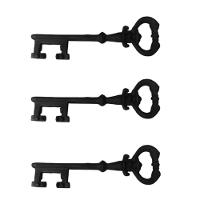 Kit 3 Chaves Decorativas Rústica Enfeite Em Ferro Nº 04 33Cm. - 1