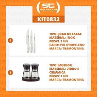 Kit - Faqueiro Premium 3 Peças + 1 Moedor De Sal E Pimenta Em Cerâmica E Vidro - Tramontina - 2