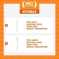 Kit - Jogo De Faca E Garfo Buzios 12 Peças Em Aço Inox Ibag - Tramontina - 3