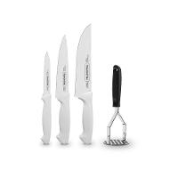Kit - Faqueiro Premium 3 Peças + 1 Amassador De Batata E Feijão - Tramontina - 1