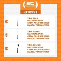 Kit - Jogo De Facas, Garfos E Colheres Leme 72 Peças Em Aço Inox Cabo Preto Pbag - Tramontina - 2
