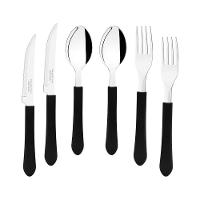 Kit - Jogo De Facas, Garfos E Colheres Leme 180 Peças Em Aço Inox Cabo Preto Pbag - Tramontina - 1