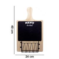 Porta Objeto De Madeira Tábua Menu Do Dia 40x24x8 Cm - 2