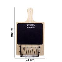 Porta Objeto De Madeira Tábua Lar é Onde O Amor Está 40x24x8 Cm - 2